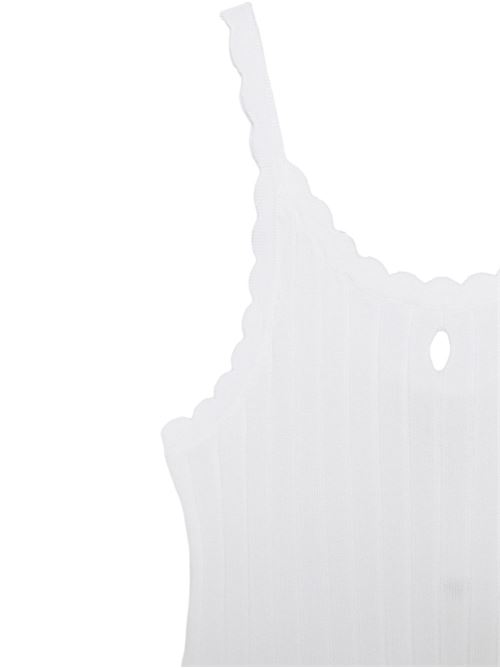 Canotta bambina Twinset bianca in maglia TWINSET Kids | 261GJ301200526